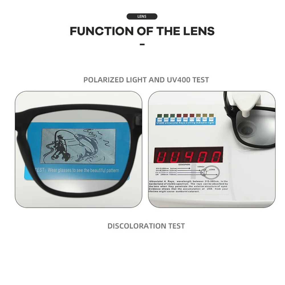 Polarized Sunglasses Brand Polarized Fishing Running Men Sunglasses UV400 HD Vision Cycling Windproof Fashion Goggles TAC Lens Vintage Style