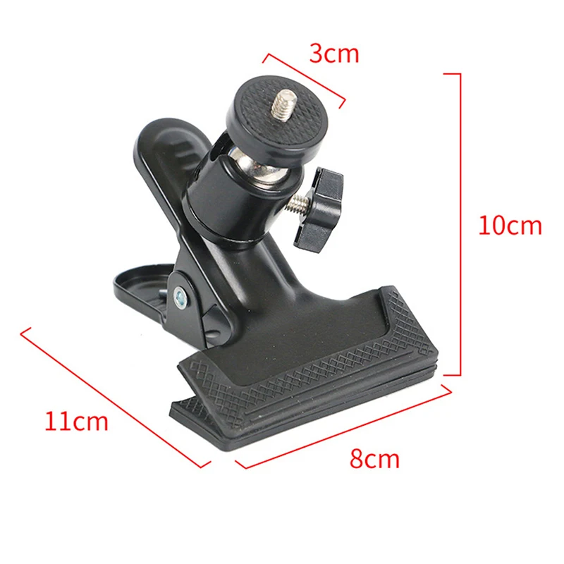 Tripod Camera Clip Clamp Flash Holder Mount Camera Clip Photography With 360 Degree Rotate Head For Camera Tripod PTZ DSLR Video images - 6