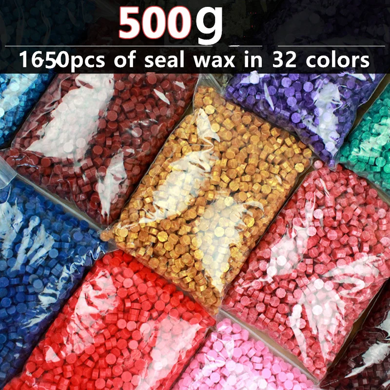 500G Vintage Sealing Wax Tablet Pill Beads Busta Seal Sticks Per Busta Wedding Seal Ancient Sealing