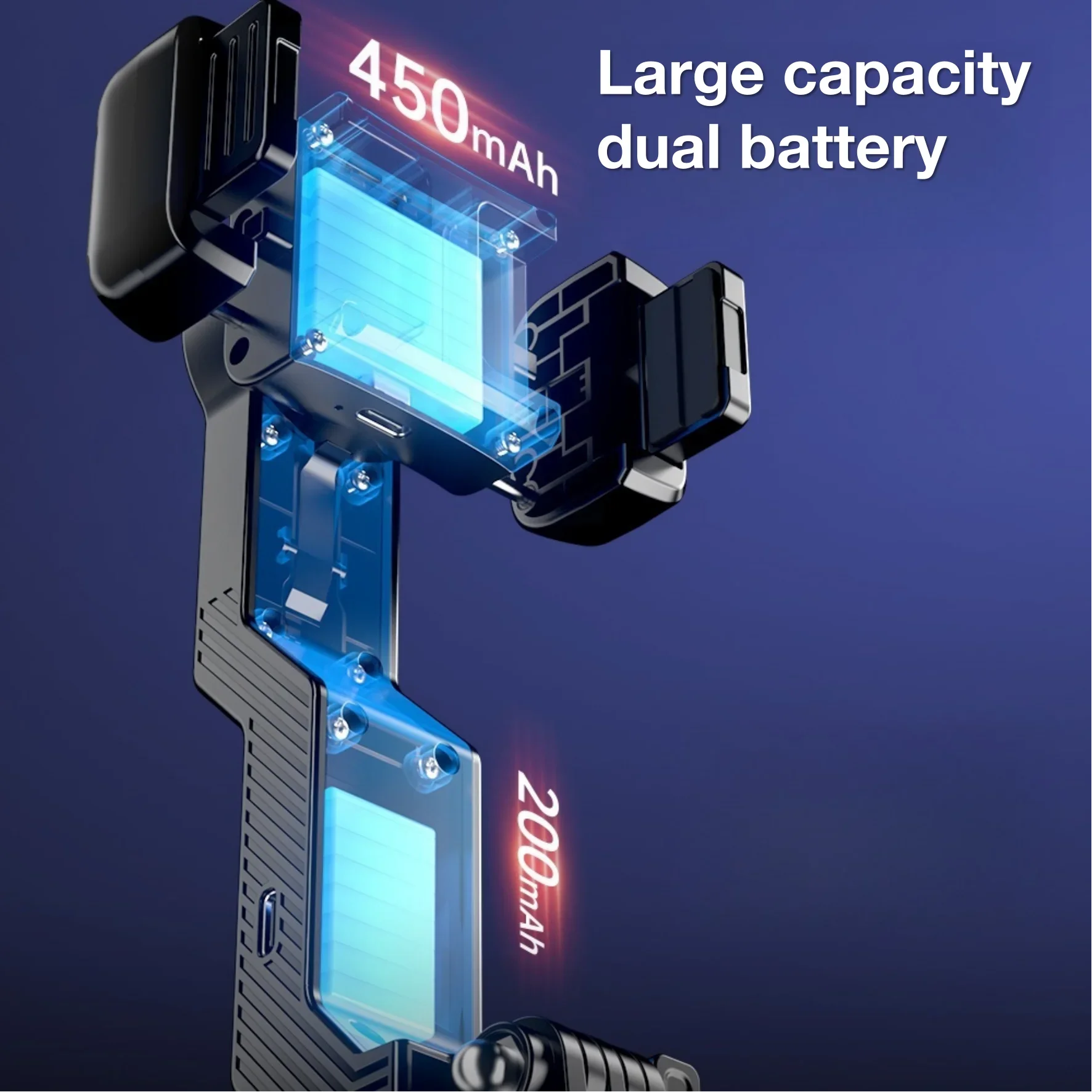 حامل هاتف Gimbal متعدد الوظائف، عصا سيلفي محمولة ب...