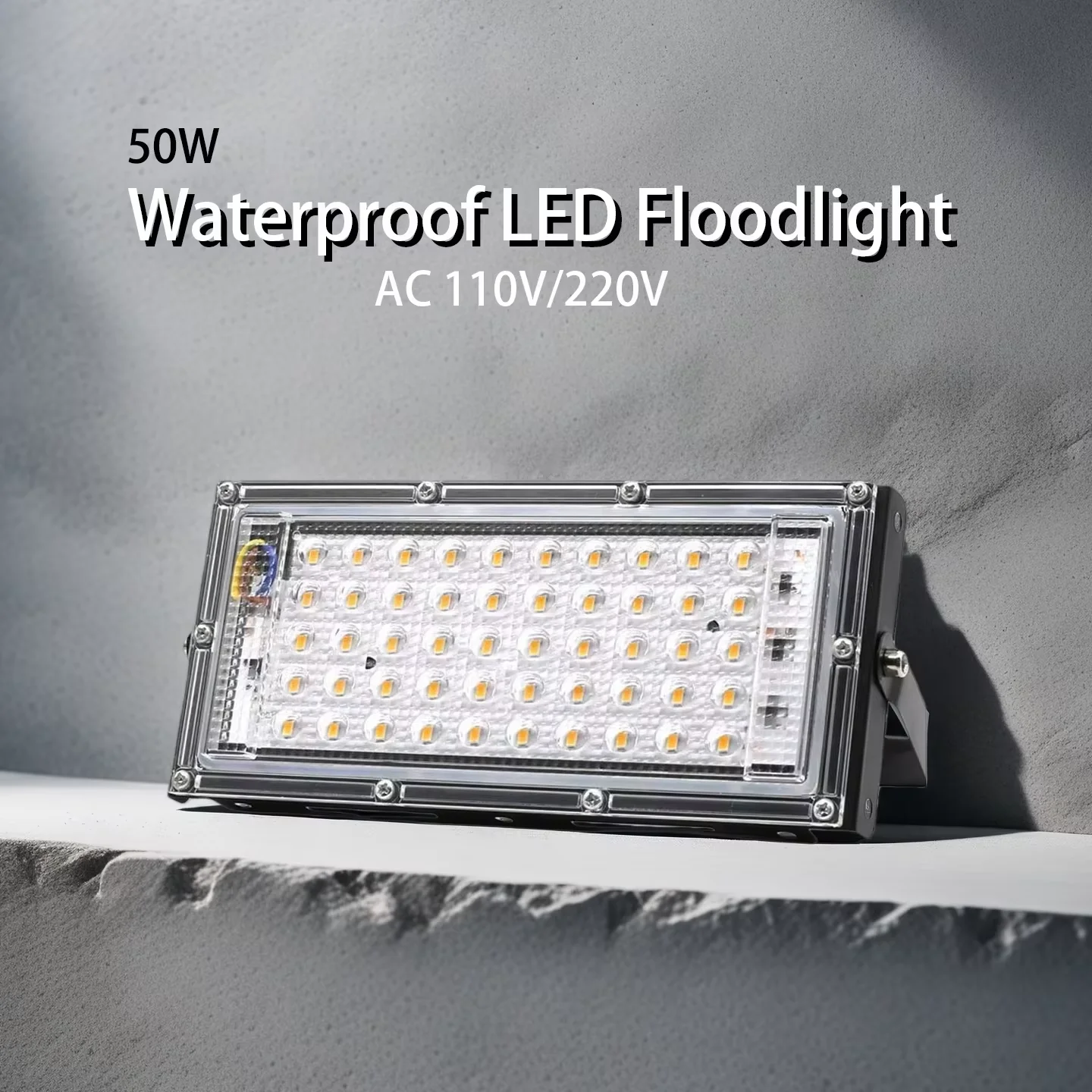 50W LED 방수 투광등 전구 화이트/웜 램프 투광 조명 스포트라이트 야외용 거리 정원 광장 에너지 절약