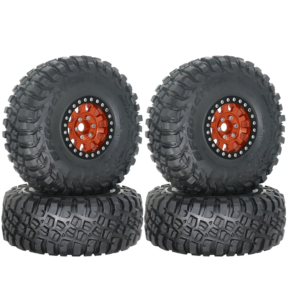 RCカーのタイヤとホイール For TRX4 For Axial For SCX10 90046 1/10 CNC RCカータイヤ For Redcat Gen8 For Yikong For Rgt 90046 1:10 4pcs 118mm 1