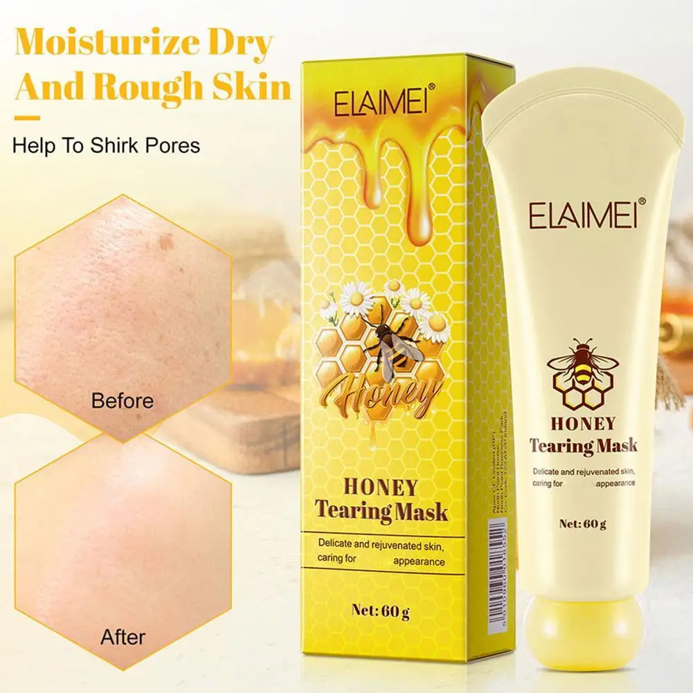 

Honey Peel Off Mask Blackhead Remover Anti Aging Lightening Mask Shrinking Pores Face Masque For Toning Gently Skin Care