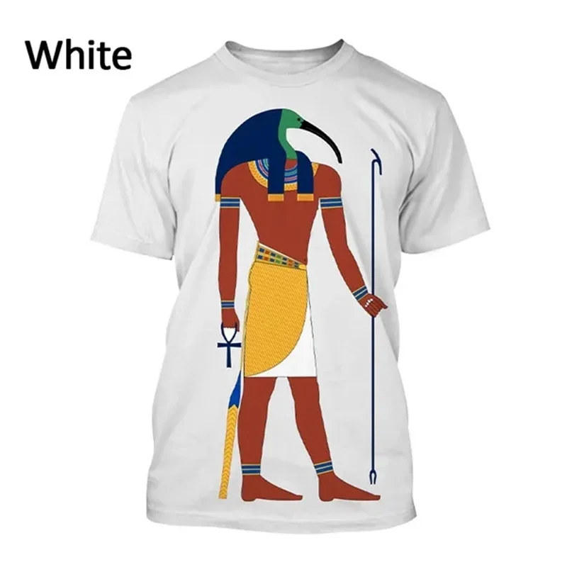 

Hot Thoth Mythic 3D Printed Short Sleeve T-Shirt Casual Fashion Egyptian God Moon God Wisdom God Short Sleeve Unisex Top T Shirt