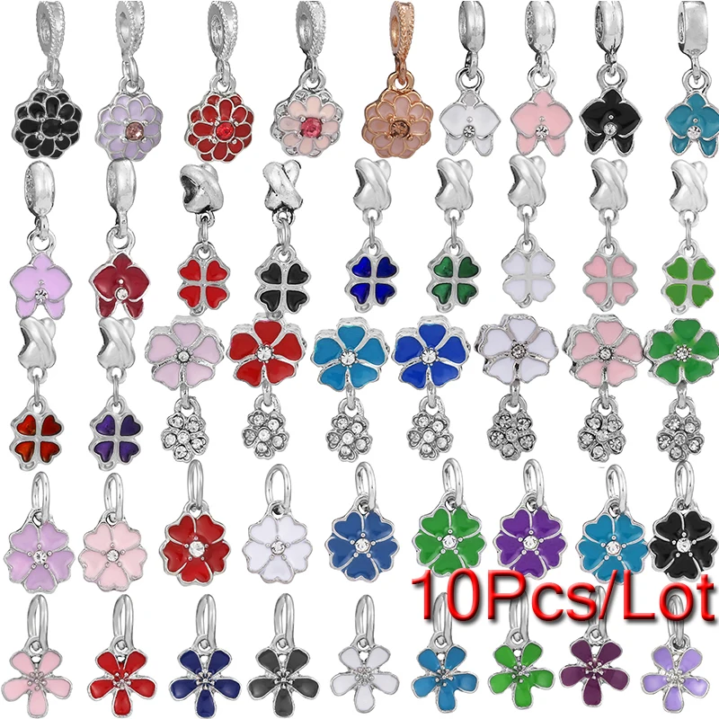 

10Pcs/Lot Blooming Daisies Charms Beads Pendant Fit Original DIY Bracelets Necklaces For Women Men Jewelry Making Special Offer
