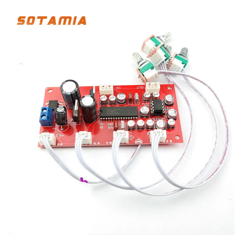 SOTAMIA UPC1892 Tone Preamplifier Audio Board NE5532 OP AMP Preamp Potentiometer Separation Pre-amp Volume Conrtol DIY Power Amp tone board vims edition hi res audio board hi fi xmos es9038q2m gpio header ktone v 001