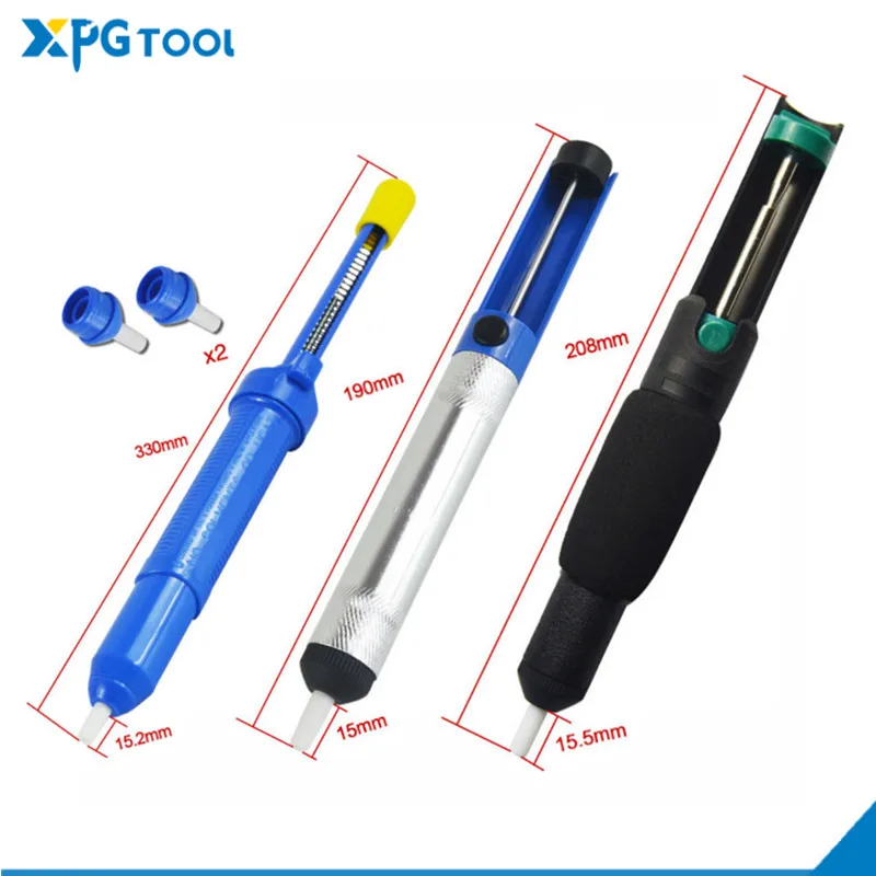 Powerful Desoldering Pump Plastic Suction Tin Vacuum Soldering Iron Desolder Gun Soldering Sucker Pen Removal Welding Tools digital preheating rework station pcb smd welding heating plate glue removal platform constant temperature soldering station