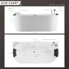 59" Freestanding Whirlpool Bathtub,Acrylic 8 Hydromassage Jets Tub,59" x 30", 560W, Middle Drain, ETL Certified 4