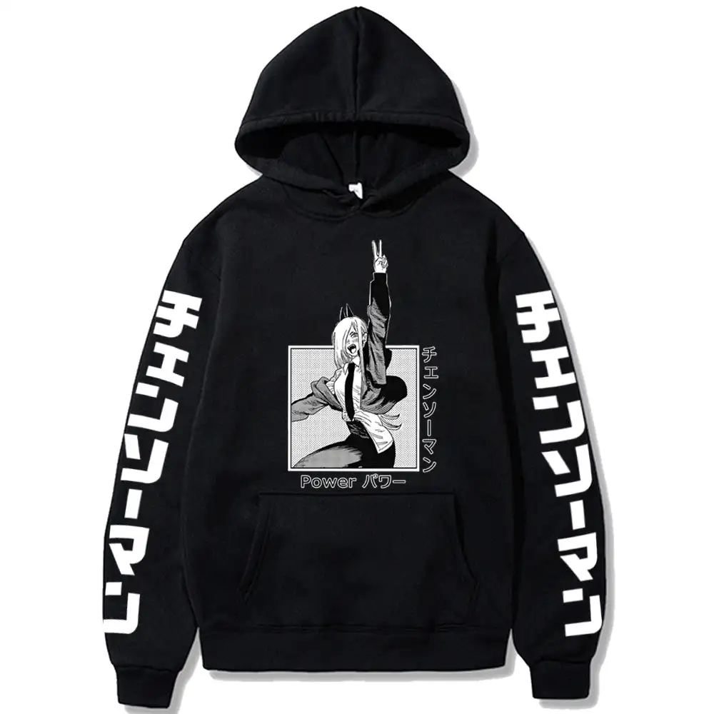

Anime Chainsaw Man Power Hoodie Winter Women Man Fashion Casual Streetwear Harajuku Tops