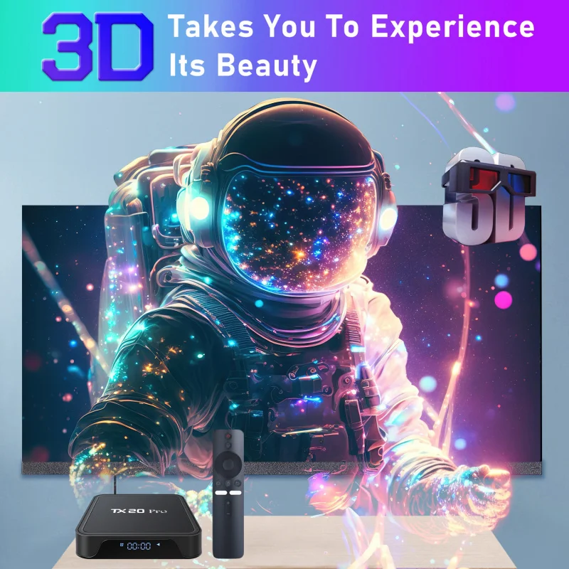رسيفر ذكي للتلفزيون TX20 Pro بنظام أندرويد 15، معا...