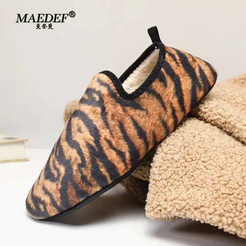 MAEDEF Men Shoes Male Indoor Slipper Warm Plush Thin Bottom Non-Slip Casual Couple Shoe Soft Comfortable Men Women Walking Shoes 2