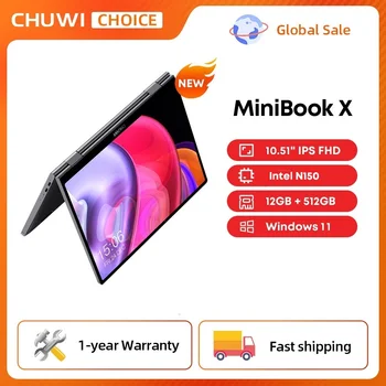 CHUWI MiniBook X 2-in-1 Laptop Tablet – 10.51" Intel N150, Mini Notebook Convertible PC 1