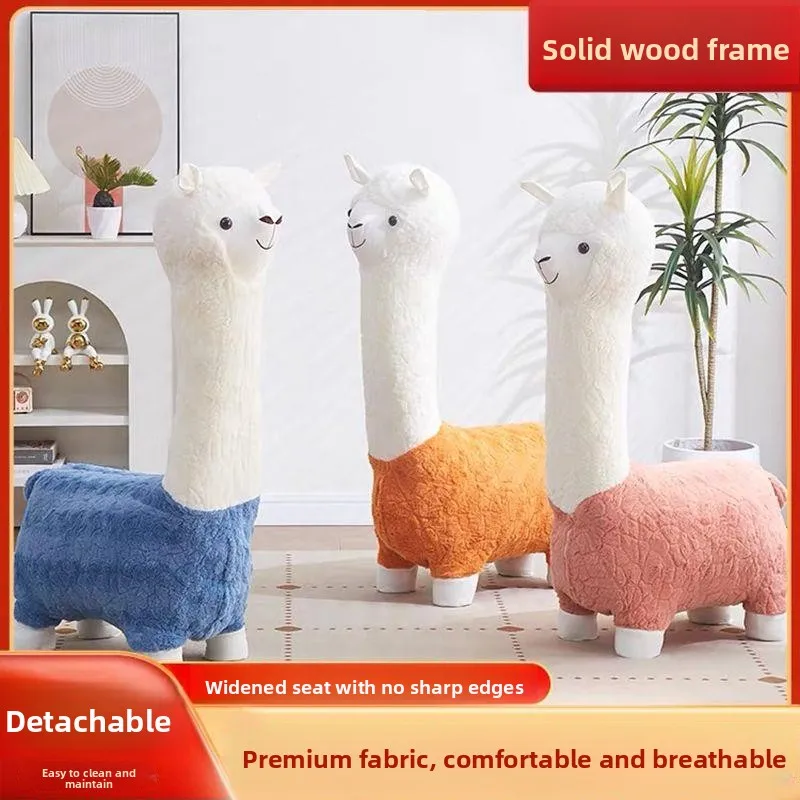 Trendy Alpaca  Bench Living Room Decoration Moving Gift Floor Standing Ornament ular Home Decorative Accories