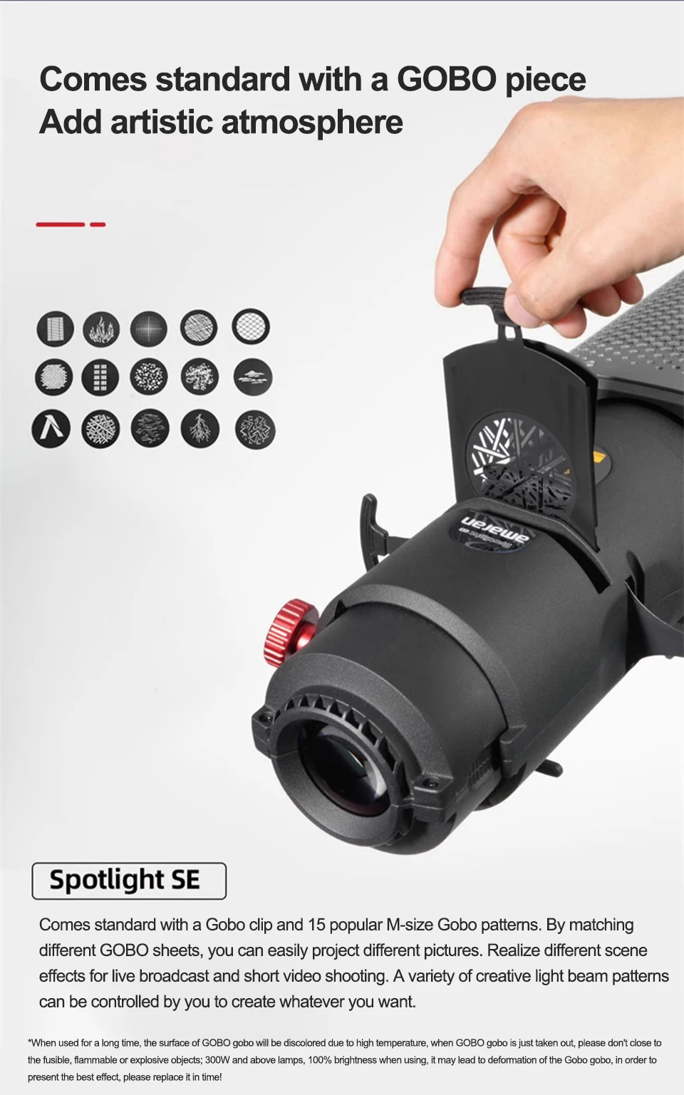 あ様用 XMAN ロトブラシキット 3色セット US Aputure Amaran Spotlight SE 36° Lens Kit for Amaran 300C