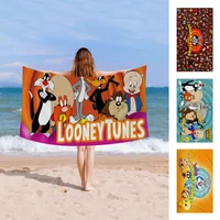 L-Looney-Tunes Beach Towel Cartoon Cute Summer Kids Large Bath Pool Beach Towel Microfiber Absorbent For Swimming Travel 1