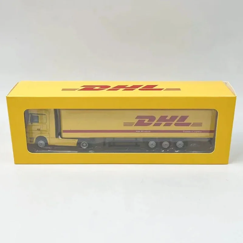 Perka 1:64 Mercedes Simulation Alloy Container Truck Logistics Truck Dhl Express Freight Large Truck Boy Model Toy Gift  Display 6