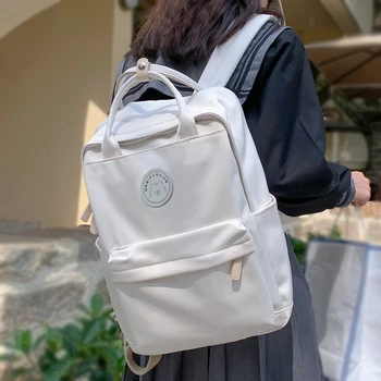 Cool Student zaino moda femminile impermeabile Cute Women School Bag Lady Laptop White Book Kawaii Girl College Backpack Travel