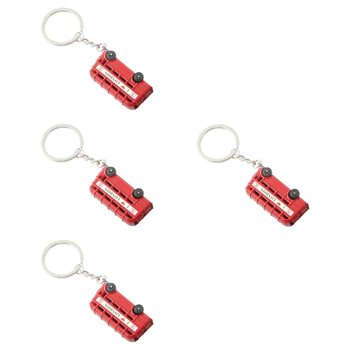 

16 Pcs London Keychain Souvenirs Automotive Ring Holder Keyrings for Men Telephone