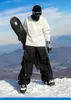 Men and Women's Oversized Ski Pants Waterproof Breathable Thermal Fleece Lining Snowboard Winter Overalls  Pants 3