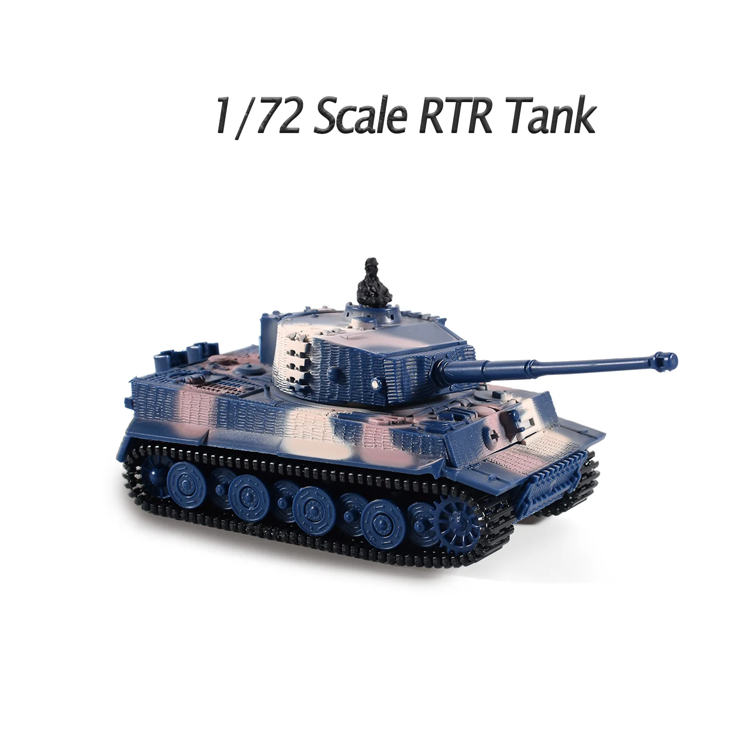 Mini Toys for Boys 1/72 Scale RC Tank 2.4G German Tiger RTR Assembled  Model Turret 360 Degrees Rotation BB Shooting Sound 4