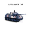 Mini Toys for Boys 1/72 Scale RC Tank 2.4G German Tiger RTR Assembled  Model Turret 360 Degrees Rotation BB Shooting Sound 4