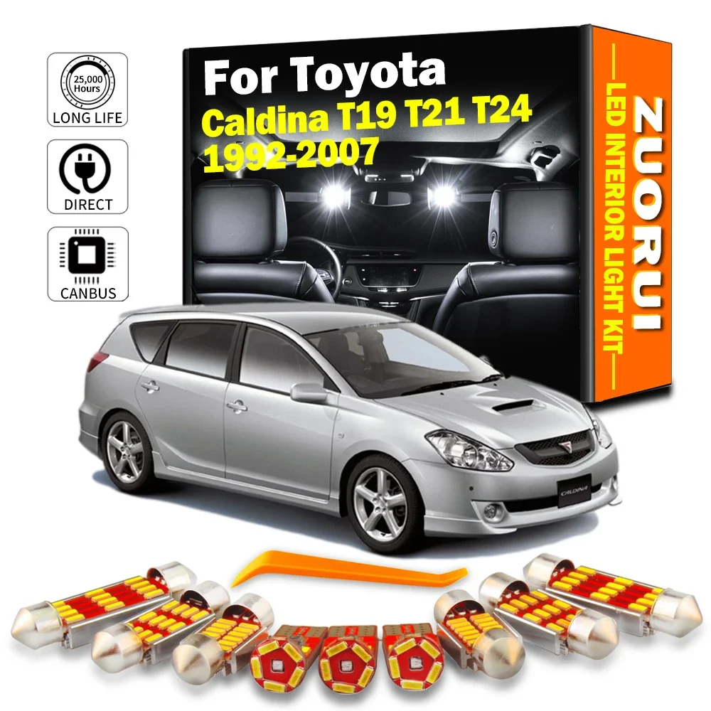 Автомобильная лампа ZUORUI Canbus для интерьера автомобиля Toyota caldine T19 T21 T24 1992-2003 2004 2005