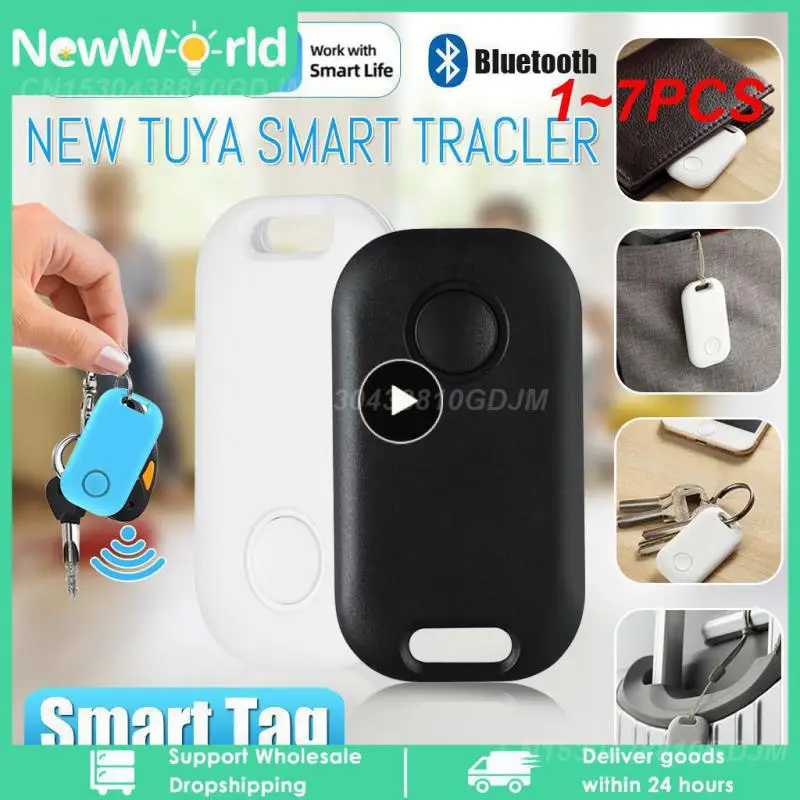 

1~7PCS Tuya Inteligente Anti Perdido Bluetooth GPS Tracker-compatível Localização Rastreador Alarme Chaveiro Rastreador Vida