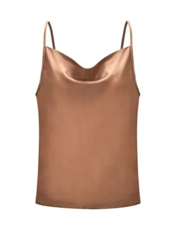 Satin Women Solid Camis Top Spaghetti Strap Summer Camis Shirts Backless Solid Sexy Casual Basic Tops