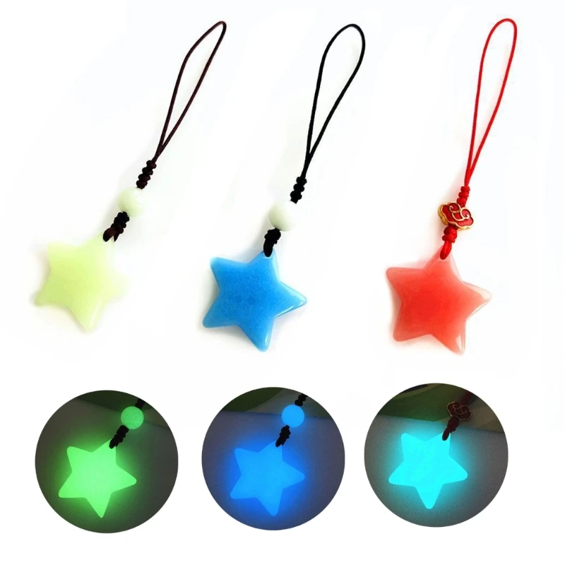 

Светящаяся в темноте подвеска со звездой, цепочка для телефона, подвесная веревка, милый ремешок для телефона, сумка, украшение,