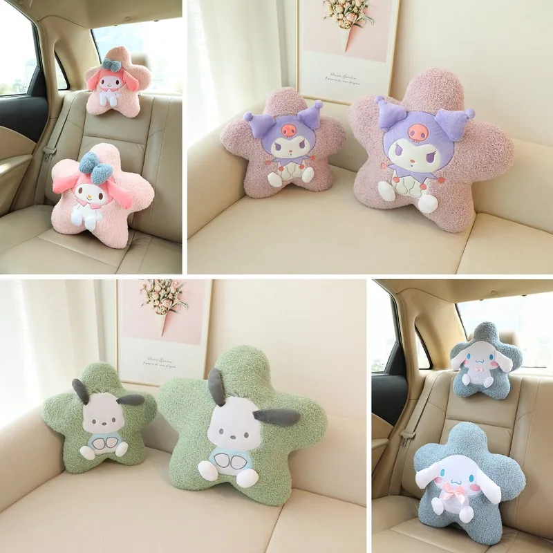 

Sanrio Kuromi Cinnamoroll My Melody Pochacco Car Pillow Throw Pillow Cute Cartoon Protects The Waist and Cervical Spine Gifts