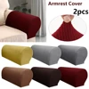 2pcs Sofa Arm Covers Comfortable Soft Armrest Cover High-Grade Spandex Stretch Arm Caps Waterproof Dustproof Furniture Protector 1
