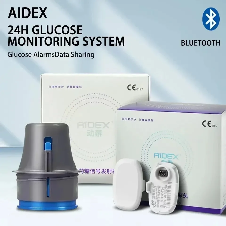 Blood Glucose Monitor Freestyle Libre Aidex Dynamic Blood Glucose Monitoring CGMS 24h Realtime Monitor Scan Free Multilingual System Remote Monitoring