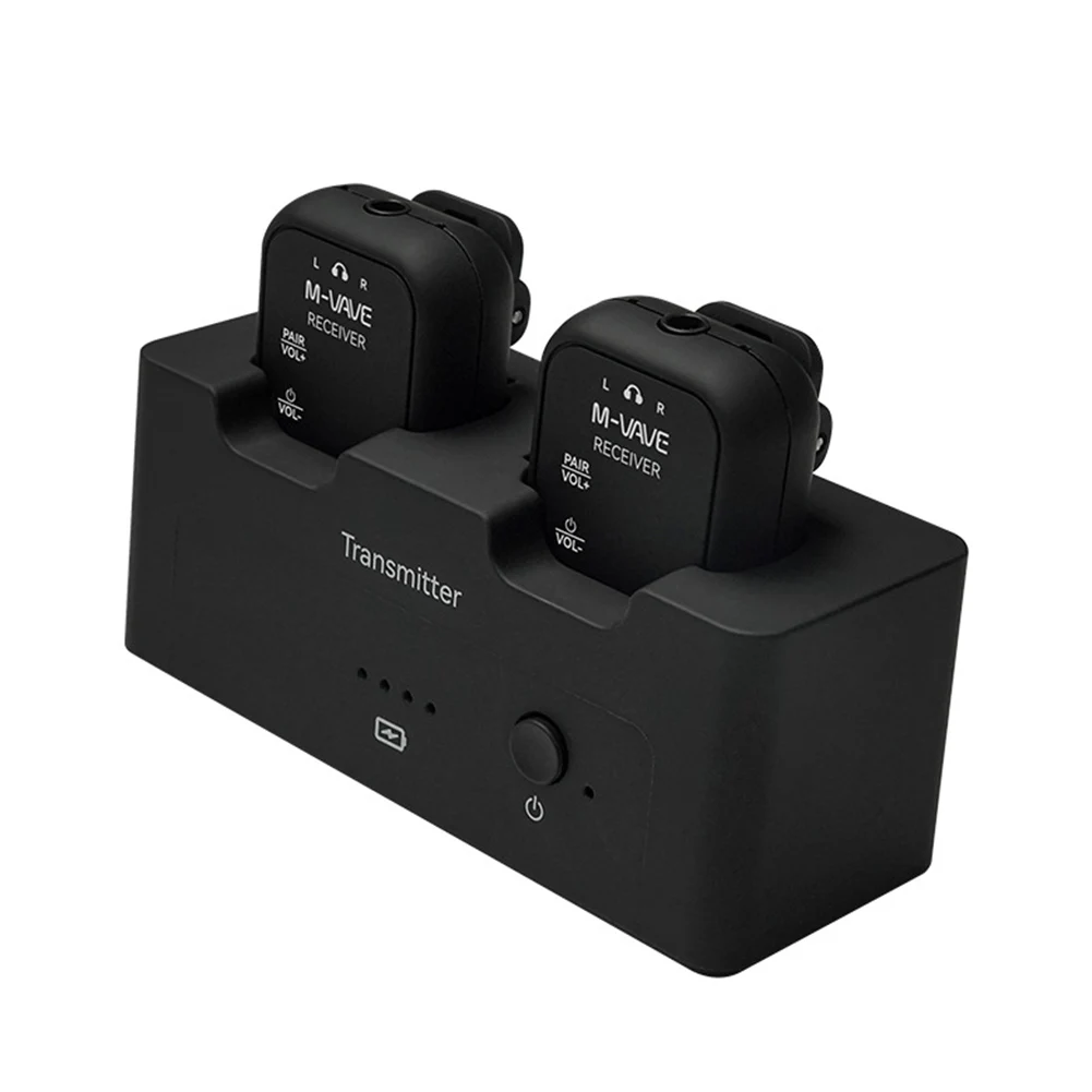 M-VAVE SWS12 WP-12 2.4G 무선 이어폰 모니터 1개 송신기 2개 수신기 오디오 시스템 전송 스테레오 모노 레코더