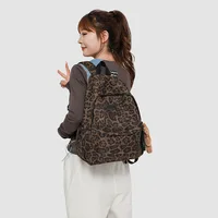 2025 New Fashion Leopard Print Backpack Women's Fashion Leisure Travel Backpack Spice Girl Style School Bag Ins Niche 2