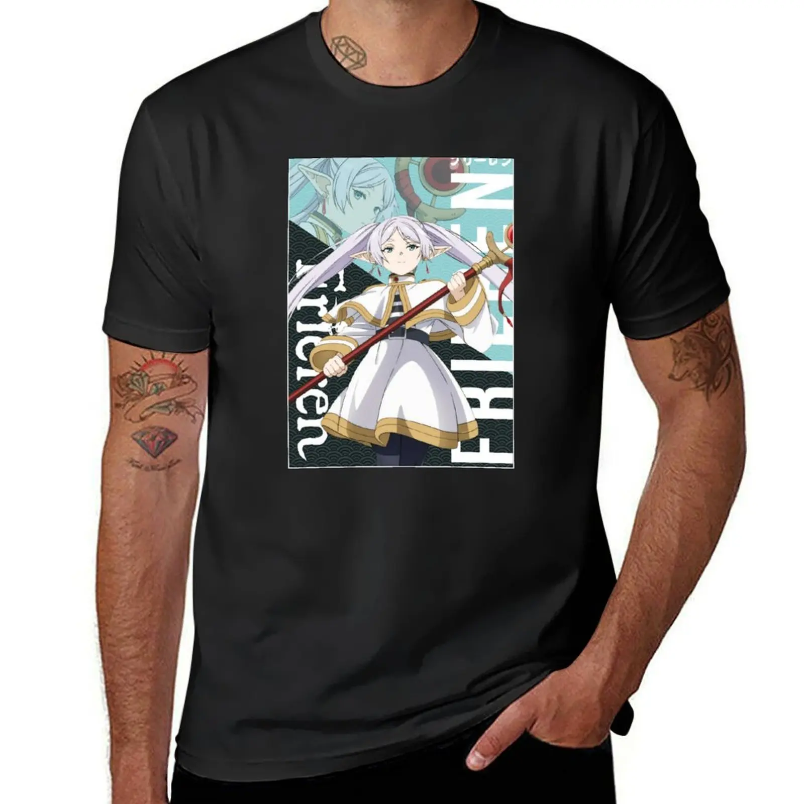 

Frieren フリーレン Sousou no Frieren T-shirt anime oversizeds hippie clothes Blouse Short sleeve tee men