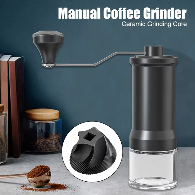 Hand-Cranked Ceramic Coffee Bean Grinder - Household Kitchen Tool with Small Manual Core for Fresh Grinding kpuae 2