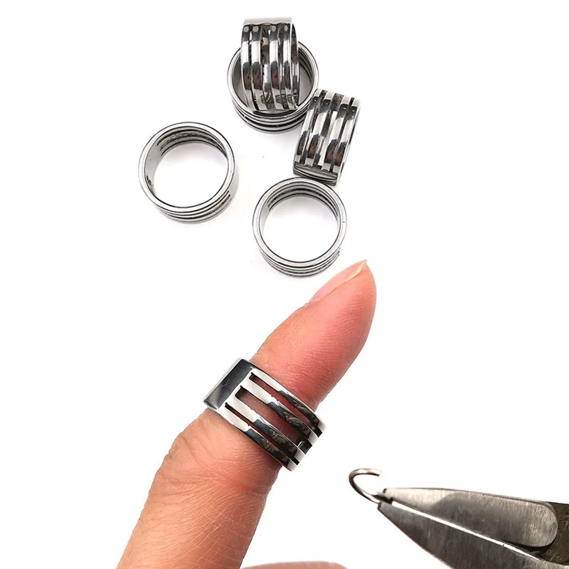 Wholesale 5pcs Stainless Steel Rings Making Jump Ring Opening Closing