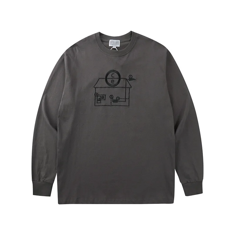 

CAVEMPT C.E T-shirt Man Women 1:1 Geometric House Embroidery Long Sleeve T-shirt CAVEMPT C.E Top