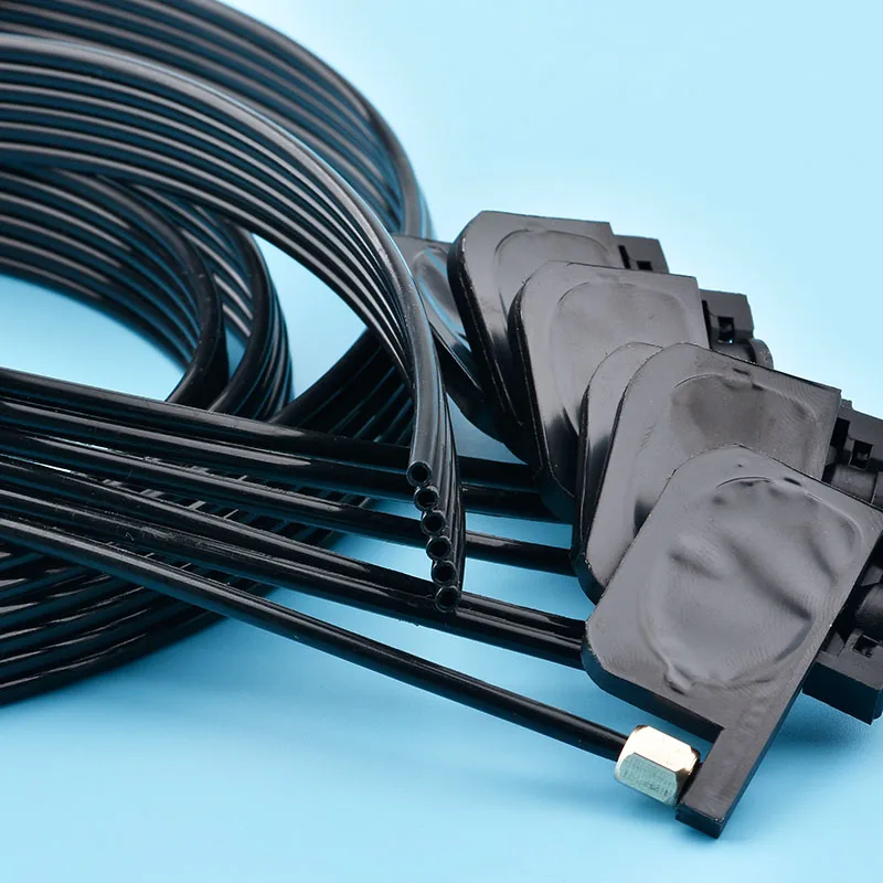1.5m 6 color uv ink tube hose pipe line with uv square small damper For Epson R1390 R330 L800 L805 L1800 R1800 1250 R1900 Parts