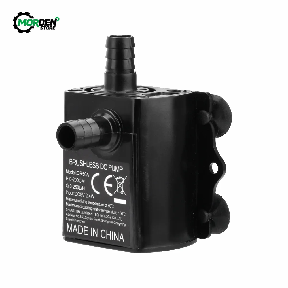Water Pumps For Pond Garden Camping Supplies USB 5V 4.8W Ultra-quiet Mini Brushless Waterproof Submersible Fountain Aquarium water pump fish tank oxygen pump aquarium water pump fish tank pump