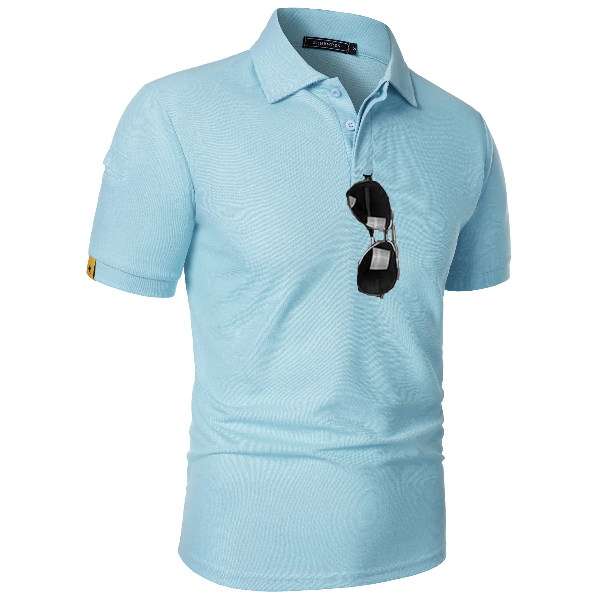 Polo estiva da uomo a maniche corte T-shirt da tennis sportiva Camicie traspiranti T-shirt oversize con bottoni traspiranti - immagine 4