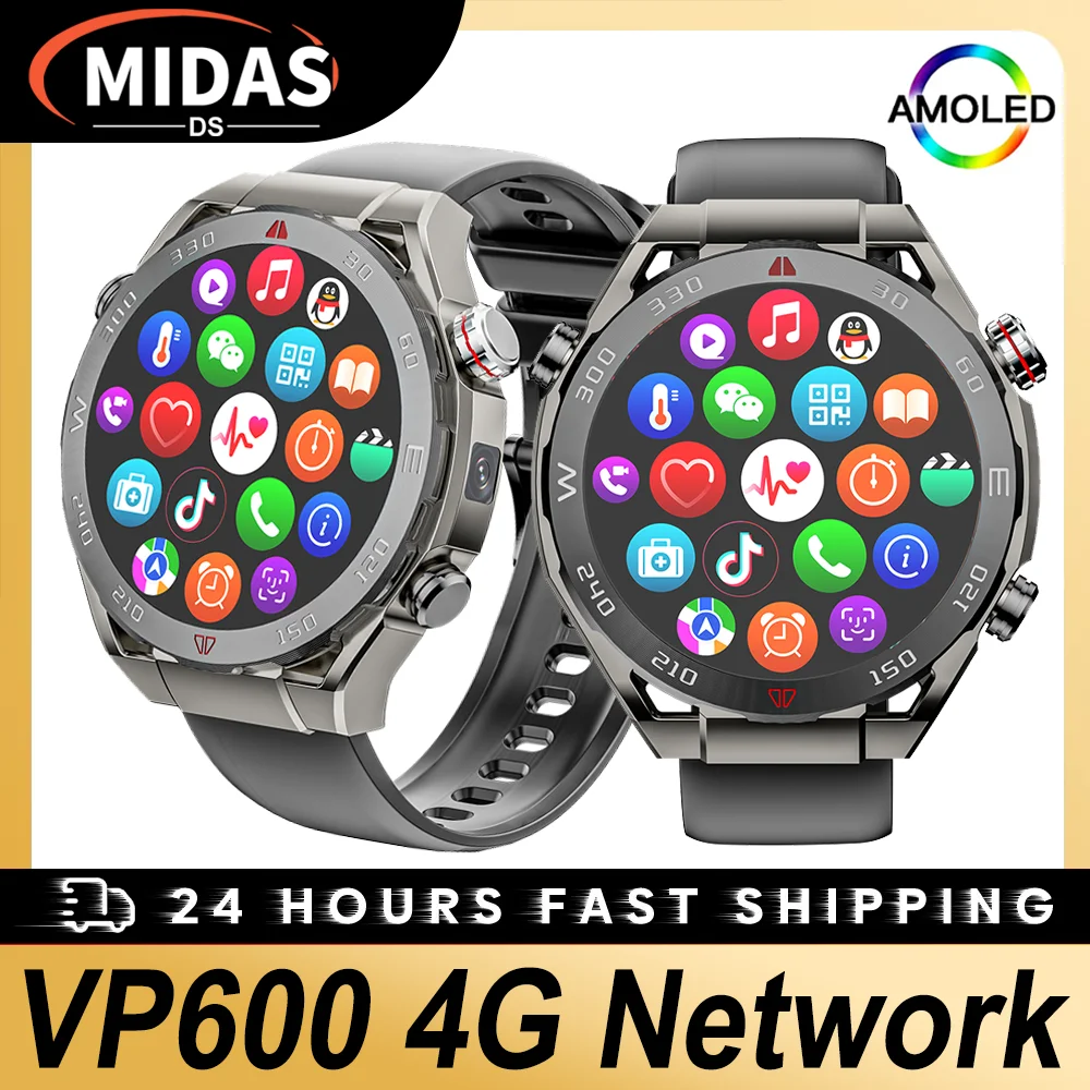 

4G Smart Wacth 1.43inch Amoled Screen 16/64G Storage GPS Position Android 8.1 System 200W HD Camera APP Download Smartwatch Men