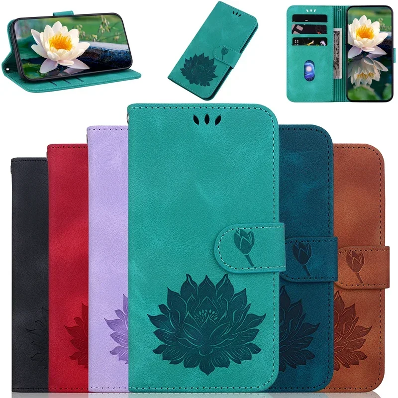 Leather Wallet Stand Flip Phone Cover - Classic Design