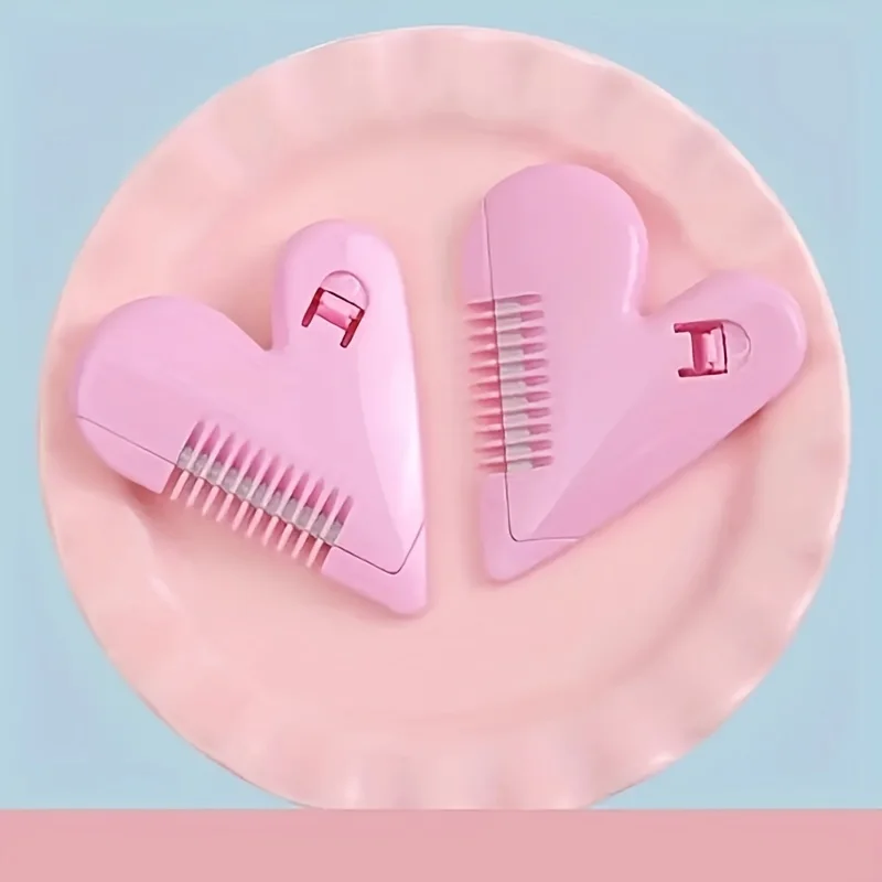 여성용 휴대용 핑크 음모 트리머, 빗 날이 있는 개인 및 은밀한 성형 도구, 1pc