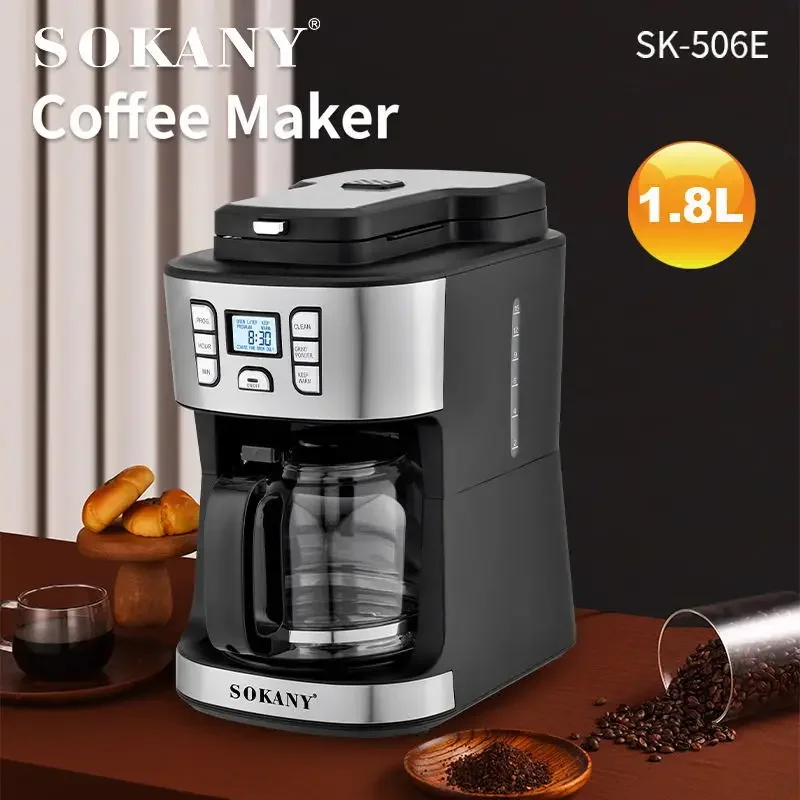 

950W Electric Coffee Machine Household Coffee Pot American Drip Fully Automatic Steam Coffee Machine Brewing Tea Coffee Maker