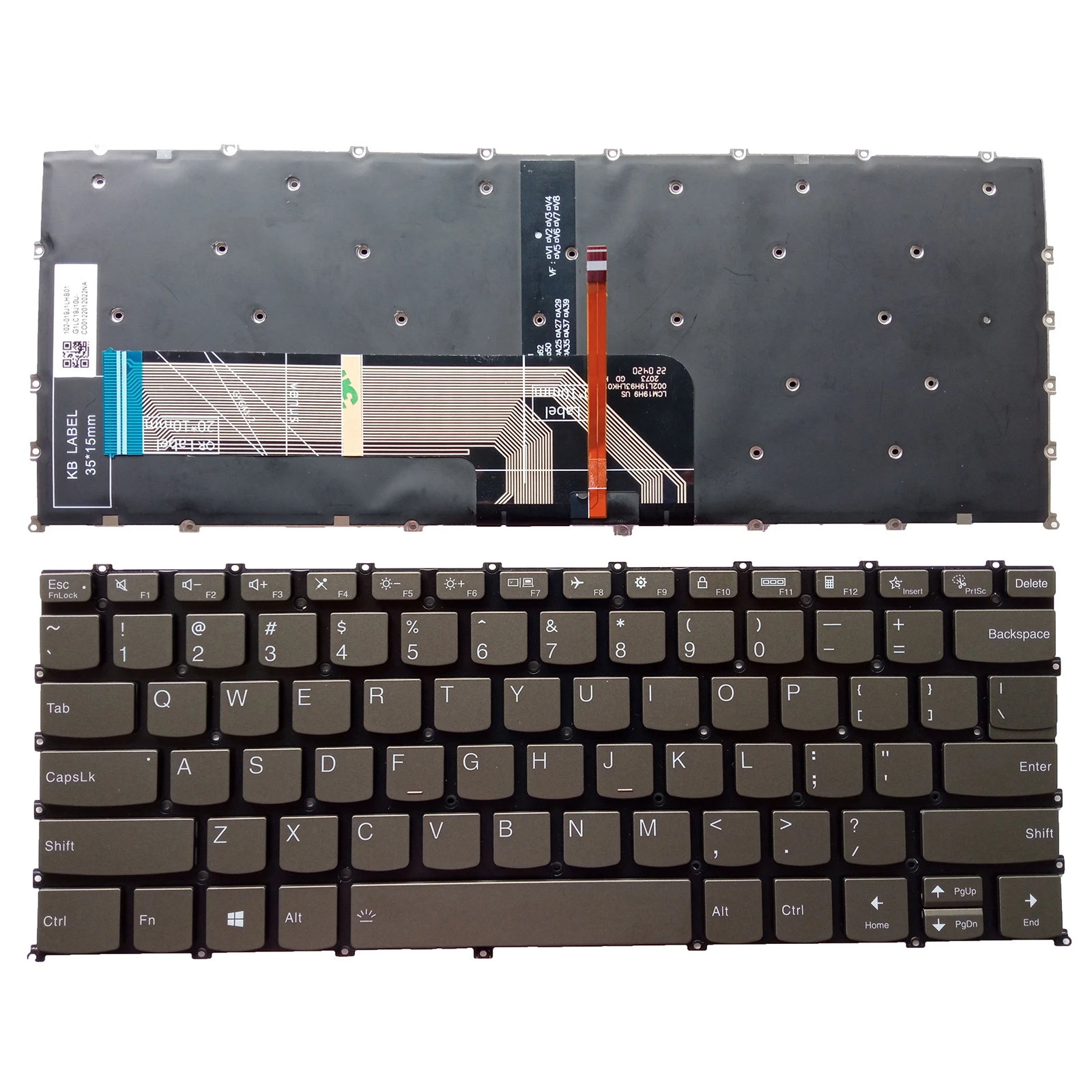 

New US keyboard For Lenovo XiaoXin Air 14 2020 540S-14 S550-14 Air14 Dark Green Backlit