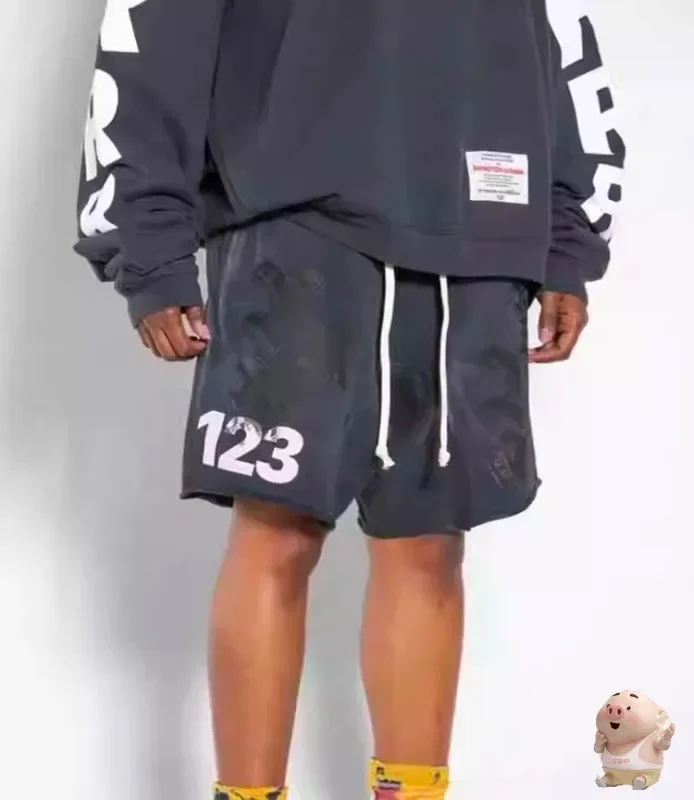 

Винтажные шорты RRR123 в стиле пэчворк для мужчин и женщин, лучшее качество, повседневный джоггеры на шнуровке, большие Бриджи RRR 123 с бирками