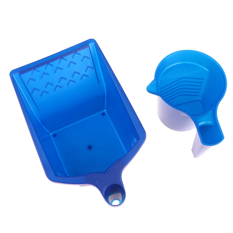 1Pcs Blue Plastic Paint Tray Paint Tool Set Roller Brush Holding Cup New Material Convenient Construction paint tray tool set