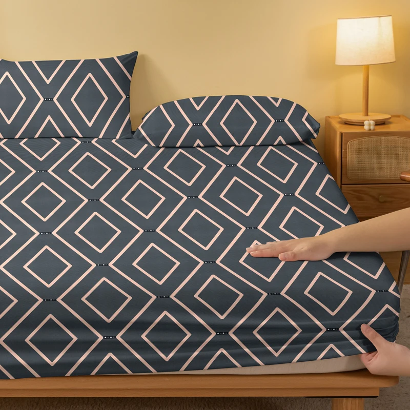 1 Piece Memory Time Patterned Frosted Bedsheet Bedroom Printed Bedspread, printed bedspread,patterned bedsheet