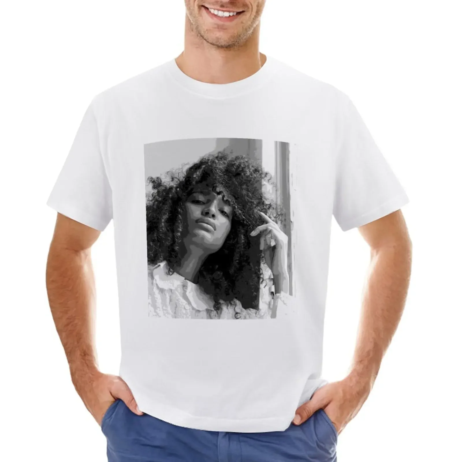 

Indya Moore Pop Art Portrait T-Shirt anime clothes anime quick-drying men graphic t shirts
